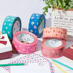 Epakh 5 Rolls Heart Printed Decorative Packing Tape, 1.77 Inch x 110 Yard