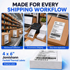 4x6 Thermal Shipping Labels, Fanfold Thermal Labels,500 labels 500 Count
