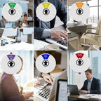 2 Pack Office Door Sign 6 Inch Rotating Privacy Sign 6 Status for Office Silver 2 Pack