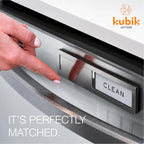 Clean Dirty Magnet for Dishwasher - Stainless Steel Sign by Kubik Letters Stainless Steel (DIRTY/CLEAN)