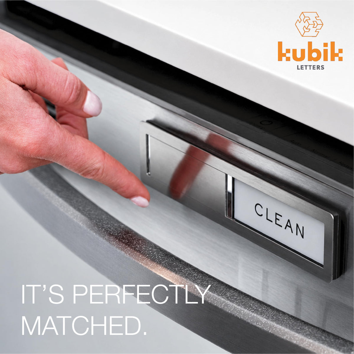 Clean Dirty Magnet for Dishwasher - Stainless Steel Sign by Kubik Letters Stainless Steel (DIRTY/CLEAN)