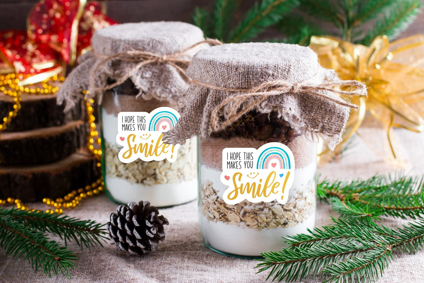 WHING I Hope This Makes You Smile Funny Small Shop Stickers, Online Retailers Shop Owners Order Packages Labels Small Business Thank You Sticker, 500 Labels Per Roll