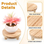 4 Pcs Wooden Risers Display Stands 5", 6", 7", 8", Brown