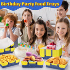 24 PCS Cartoon Yellow Party Food Trays Disposable