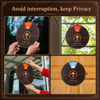 Chunful 6 Pcs 8" Large Office Door Sign 8 Status Options Wheel, Wood Color