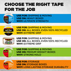 Scotch Box Lock Packing Tape, 1.88 in x 22.2 yd, 6 Rolls