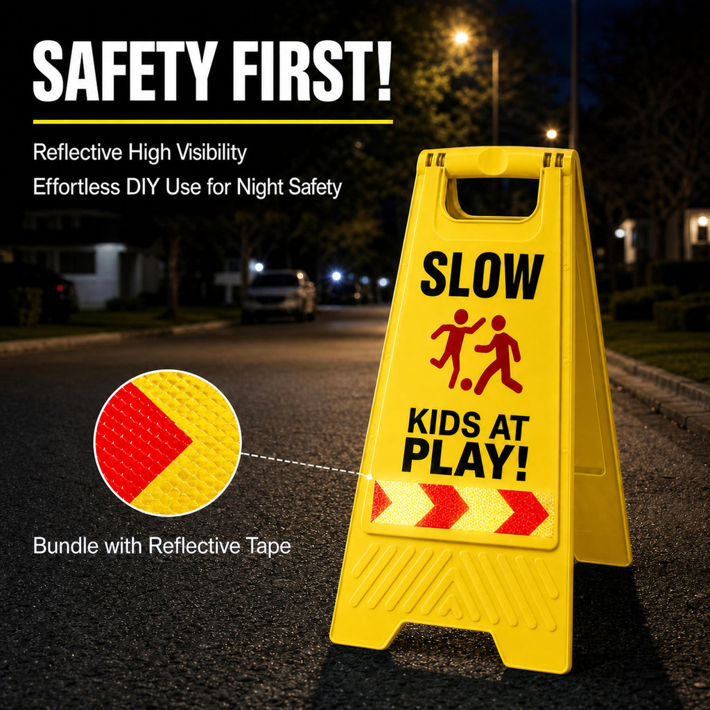 Slow Down Kids at Play Sign 24 Inch Kids at Play Safety Signs Yellow
