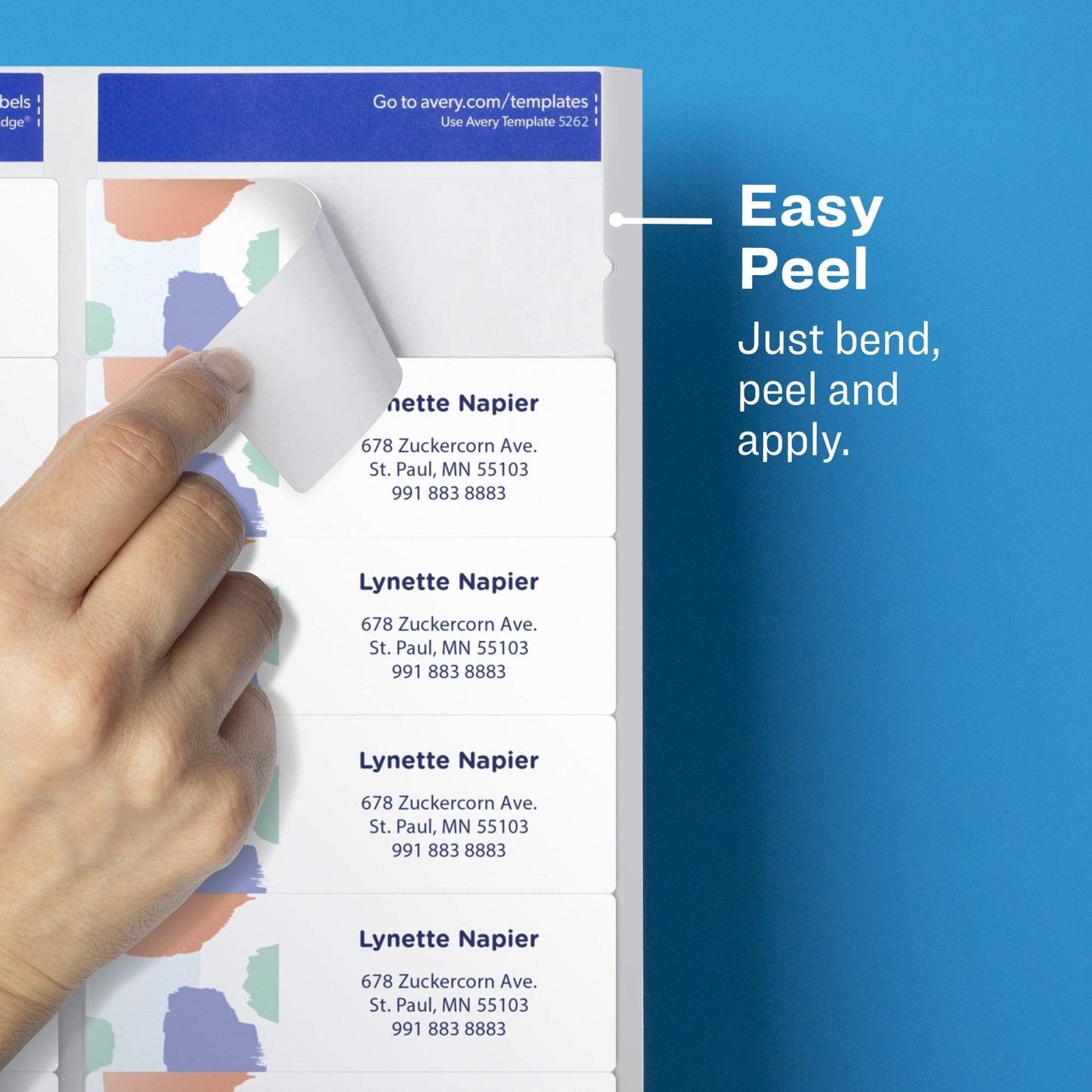 Avery Printable Address Labels with Sure Feed, 1-1/3" x 4", Matte Clear, 700 Blank Mailing Labels (05662) 1 1/3" x 4"
