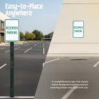 SmartSign 18 x 12 inch Reserved Parking Sign, 2mm Thick Aluminum Composite, Pre-Drilled Holes, Made in USA Green and White ACM - 12" x 18"