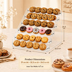 2Pcs 6-Tier Acrylic Cookie Display Stand, Clear Tiered Tiered Dessert Stand 2pcs