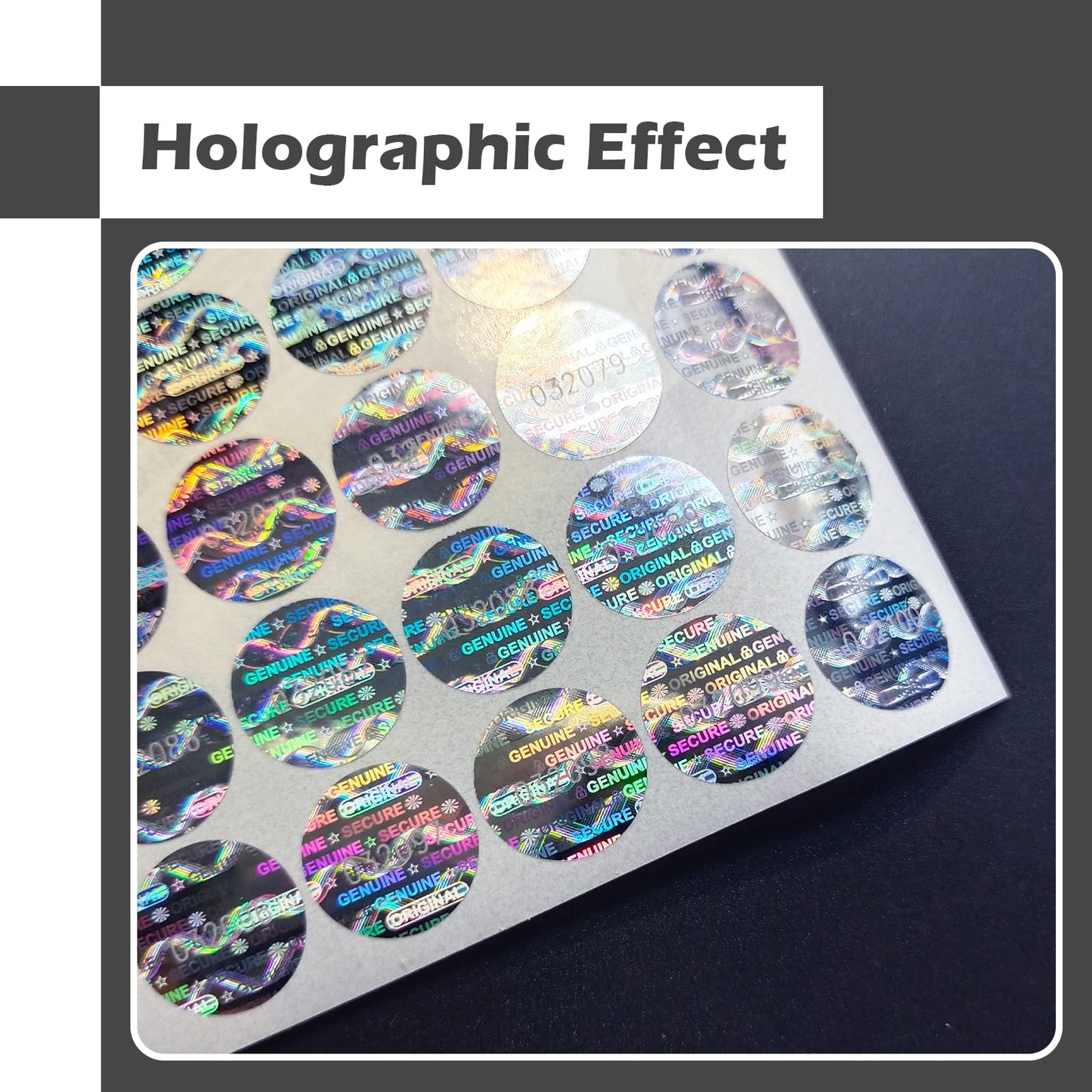180pcs Tamper Proof Hologram Stickers Security Genuine Original Guaranteed Labels Warranty Void Seal Tamper evident Stickers with Unique Serial Number (0.6inch,Circular) 180pcs