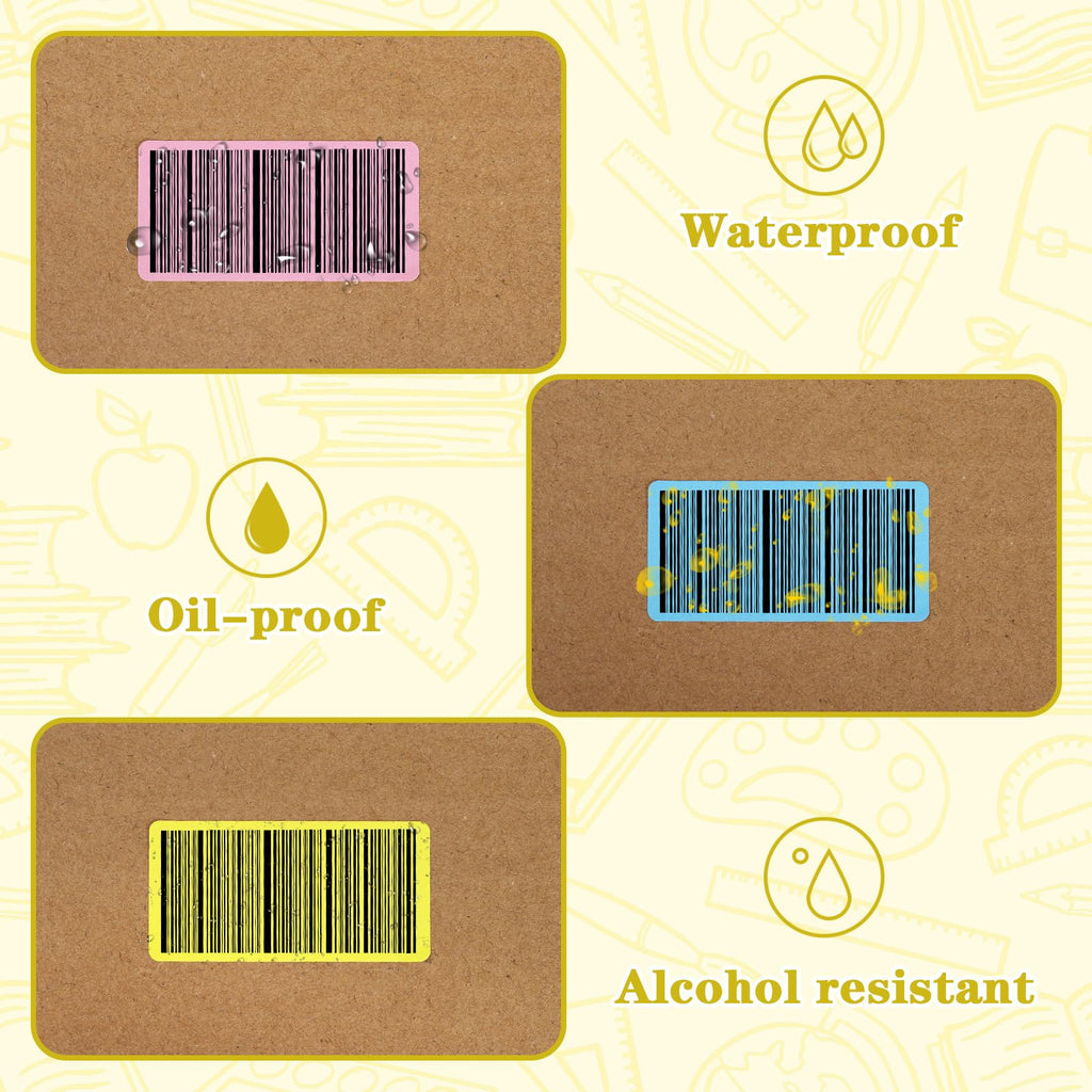Ireer 5 Rolls Direct Thermal 2" x 1" Thermal Sticker Labels 5 Colors