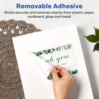 Avery® Matte White Removable Rectangle Labels, Sure Feed® Technology, 5" x 6", 100 Removable Labels, Laser/Inkjet Printable 100 labels