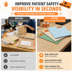 Marspark Roll of 500 High Fall Risk Stickers for Medical Charts, 2" x 1"