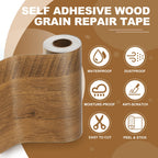 PATIKIL Self Adhesive Wood Grain Repair Tape 33'x 6", Multi-Use Realistic Wood Grain Repair Patch for Furniture Floor Door Table Chair Windows Handicraft DIY, Grain