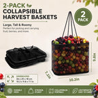 2 Pack Fall Berry Picking Basket Garden Harvest Basket
