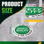 3 Set Safety Is The Priority Quality Is The Standard Floor Decal