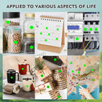 10000Pcs Fluorescent Green Dot Stickers, 1/2" Round Circle Label Permanent 10 Rolls-10000PCS