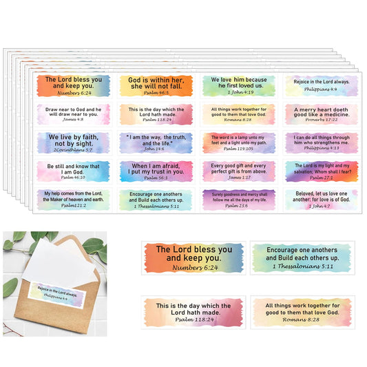 Bible Verse Stickers Scripture Inspirational Christian Sticker 200Pcs Religious Bible Quote Stickers Motivational Faith Decals Jesus Christian Religious Faiths Labels for Planner, Faith Sticker
