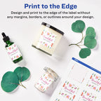 Avery® Durable Removable Square Labels, Sure Feed® Technology, 2" x 2", Matte White Film, Water-Resistant, Print-to-The-Edge, Laser/Pigment-Based Inkjet Printable, 96 Total 96 labels