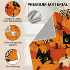 Halloween Cat Dishwasher Magnet Cover, Pumpkin Reusable Appliances Panel