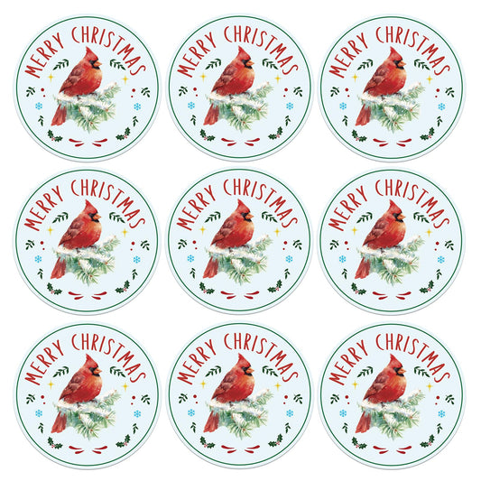 WhatSign Christmas Cardinal Stickers 36PCS Merry Christmas Gift Tags Stickers Red Cardinal Christmas Labels Present Sticker for Envelopes Seal Cards Boxes Gift Wrap Christmas Party Favors Decorations 1-cardinal