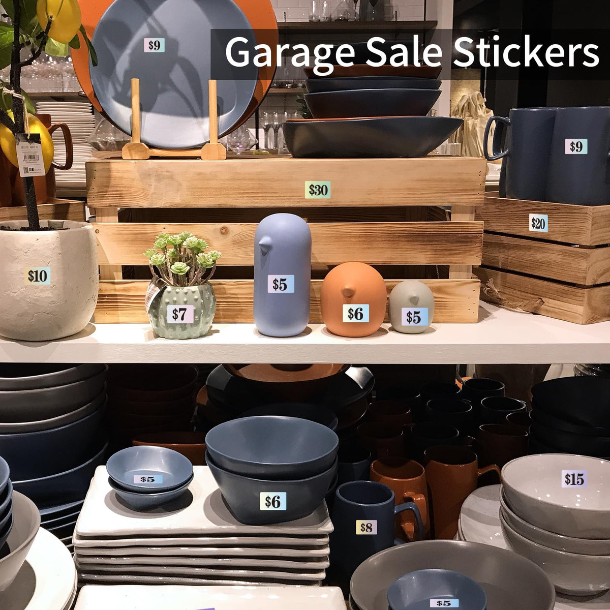 Starboling Garage Sale Stickers, 4050 Pcs 1/2" X 3/4" Yard Sale Price Labels, Rectangle Preprinted Price Labels for Flea Market Gradient Rectangle Big Price 1/2" X 3/4"