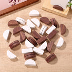 Tinoaly 30pcs Wooden Table Number Stands(Brown, White)
