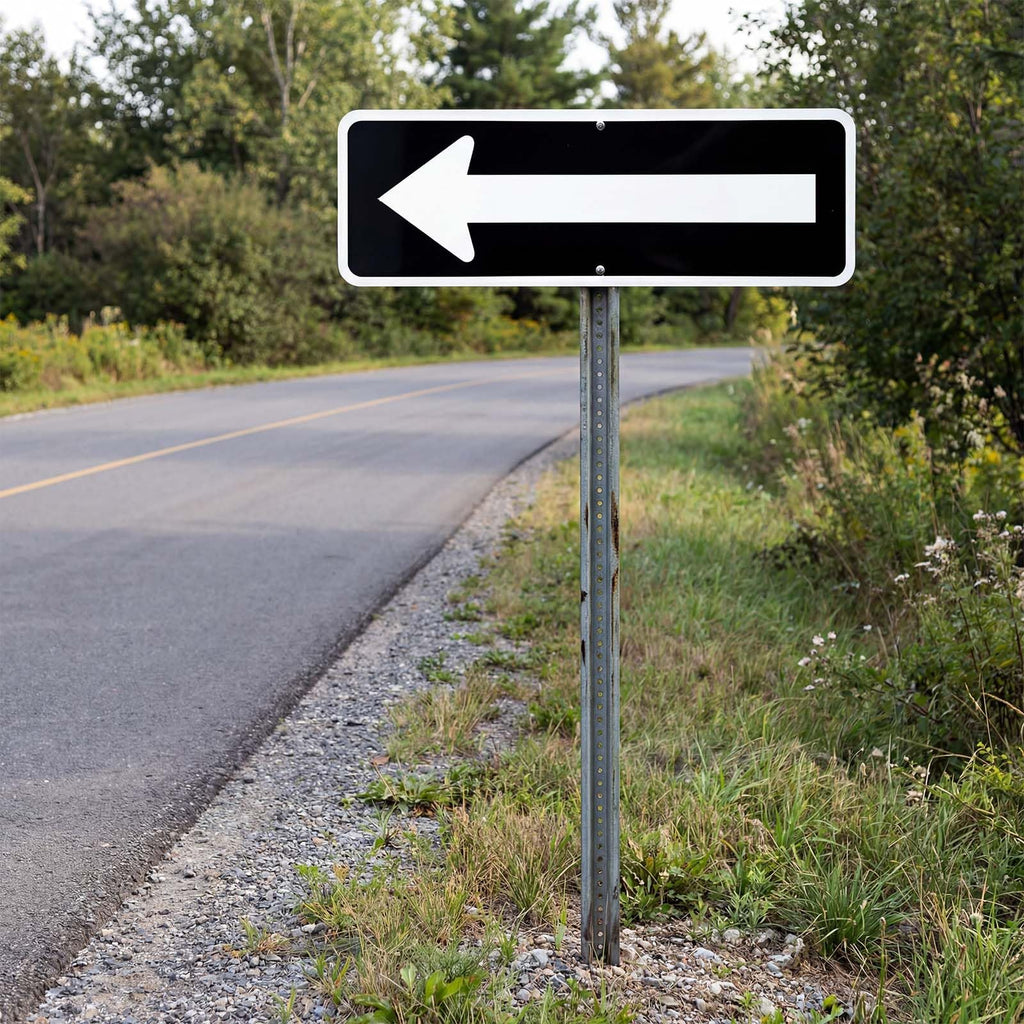 2 Pack Left Right Arrow Signs,Reflective Aluminum Directional Sign