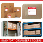 Inventory Control Labels 2x2 Inch Red Fluorescent Stickers for Warehouse