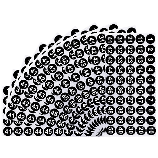 10 Pieces Number Stickers,Number Stickers 1-50,Vinyl Number Stickers,Stickers for Indoor, Outdoor,Number Stickers for Classroom,Office Number Stickers, Number Stickers for Storage（1 Inch）