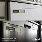 Clean Dirty Magnet for Dishwasher - Stainless Steel Sign by Kubik Letters Stainless Steel (DIRTY/CLEAN)