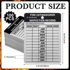 100 Pack Aluminum Fire Extinguisher Tags Monthly Inspection, 2027-2030 100