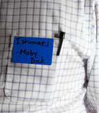 Dark blue ChromaLabel 2 x 3 inch name tag stickers, color-coding labels, 150 per pack, shown on a white background.