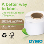 DYMO Authentic LW Large Multi-Purpose Labels for LabelWriter Label Printers & LW Multi-Purpose Labels for LabelWriter Label Printers, White, 1'' x 2-1/8'', 1 roll of 500 (30336)