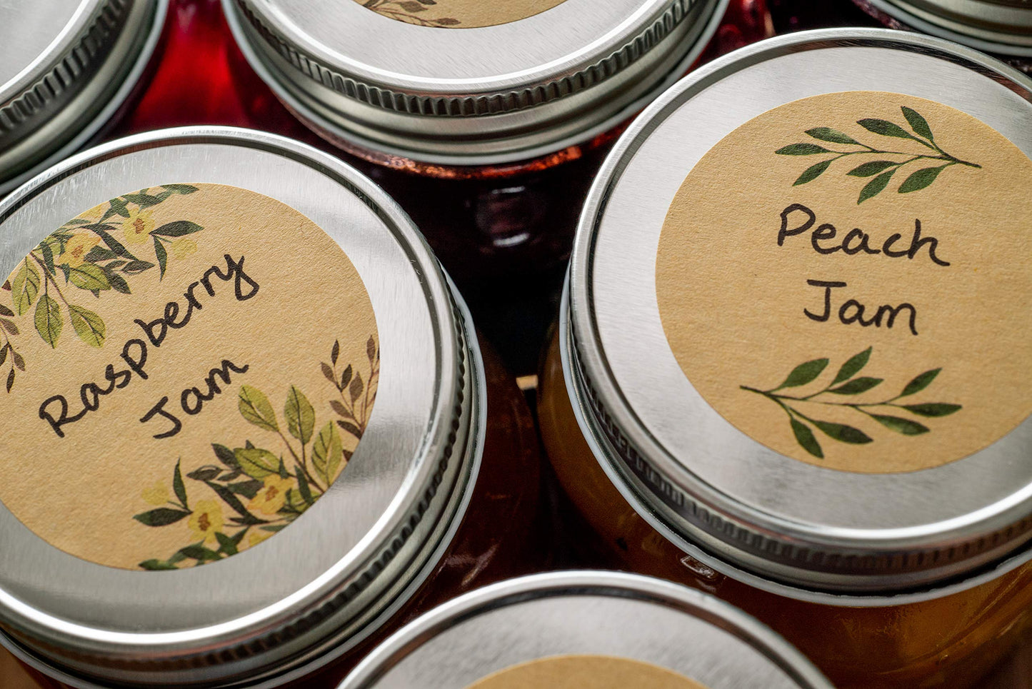 (500pc/Roll) 2" Label Stickers for Mason Jars and Lids -(Floral Color)- Canning Labels | Spice Labels | Mason Jar Labels | Bottle Labels | Sticker Labels | Designed in N.Y.