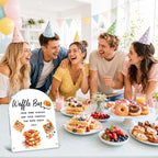 Waffle Bar Sign, Acrylic Signs for Baby Shower Gender Reveal Bridal Shower Wedding Birthday Party, Dessert Bar Sign Reception Supplies dark brown