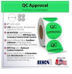 Kenco 2" Circle Inventory Control Stickers for Shipping and Inventory - 500 Permanent Adhesive Labels Per Roll Made in The USA (QC Approval, 2 Pack)
