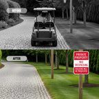 SmartSign Private Property No Trespassing Sign - 2 Pack, Violators Prosecuted Sign, 18 x 12 inch, 2mm Aluminum Composite, Red and White, Made in USA ACM 12" x 18" - Pack of 2