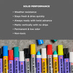 Sakura Solid Paint Markers, Waterproof, Non-Toxic, White, 12 Count