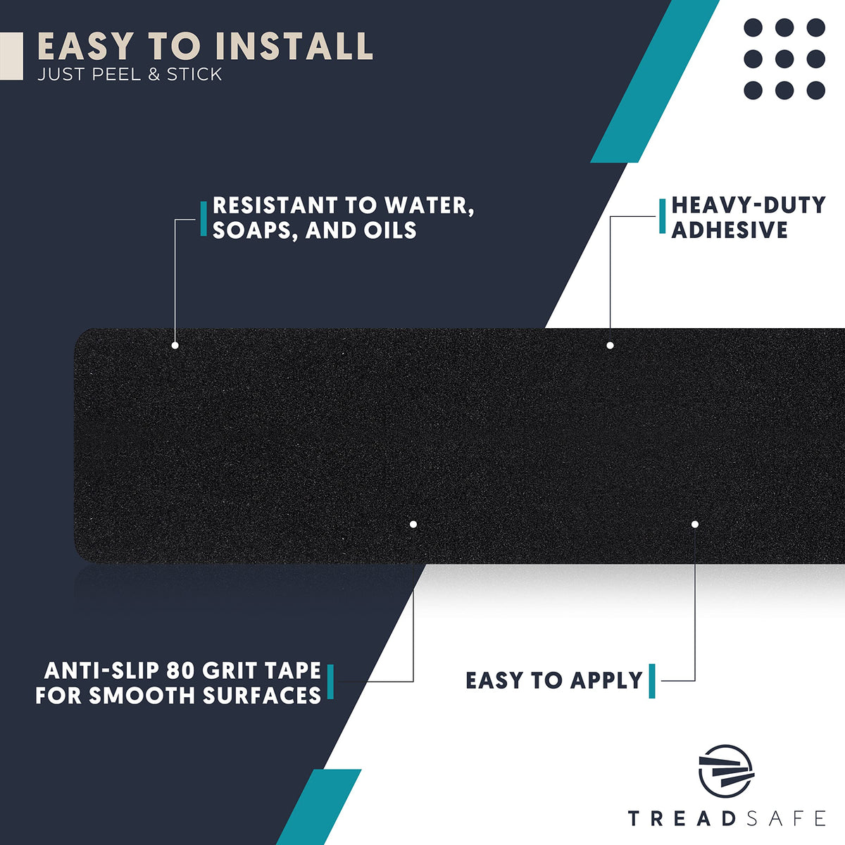 Premium 6"x30" Anti Slip Grip Traction Tape | Black Pre-Cut Anti-Slip Grip Tape | Black Anti-Slip Indoor Outdoor Strips | Easy Install (10 Pack) Black 6"x30" 10 Pack