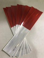 2" Wide x 12" Long 3M 983 Series Diamond Grade Conspicuity Trailer DOT-C2 Reflective Safety Tape 6" Red & 6" White Pattern 983-326 ES Package of 10 Strips
