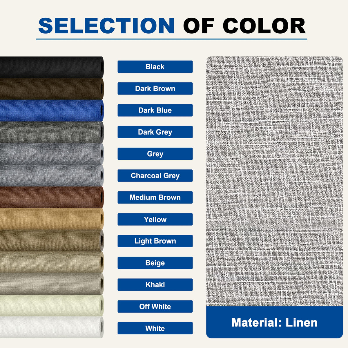 KING MOUNTAIN Linen Repair Patches, Self-Adhesive Fabric Patches, 4 X 63 inch Extra Size, Multi Color, Can be Used for Sofa Repair (Light Grey 2.0) 4" Wx 63"L Light Grey 2.0