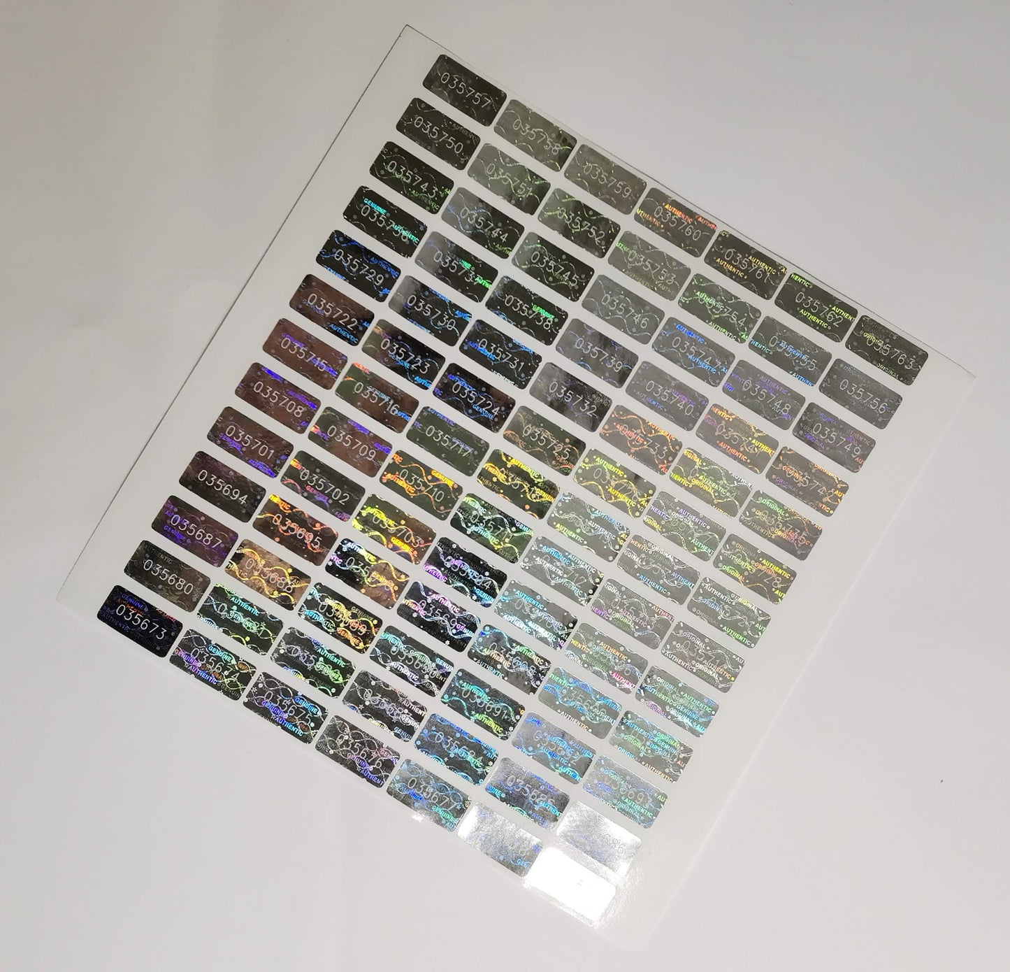 580 Pcs 0.787x0.39 inch High Security Tamper Evident Seal Warranty Void Original Genuine Authentic Hologram Labels/Stickers w/Unique Sequential Serial Numbering Tamper Proof Stickers(Silver)