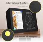 Metal Chalkboard Sign 11 x 17 inches - Food Signs for Party Buffet, Mini Chalkboard Sign, Food Display Card, Kitchen Tabletop Chalkboards, Small Standing Menu Boards for Wedding Black 11 X 17 Inches