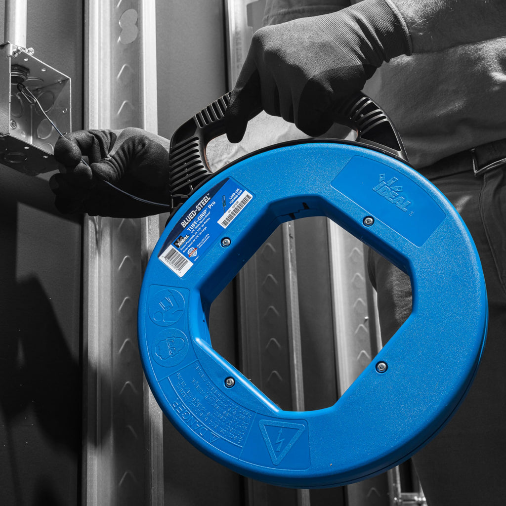 IDEAL Electrical 31-004 Blue Steel Fish Tape Replacement – 50 ft. Blued Steel Fish Tape w/ Non-Oily Finish, Laser Etched Increments, 1600 lb. Strength