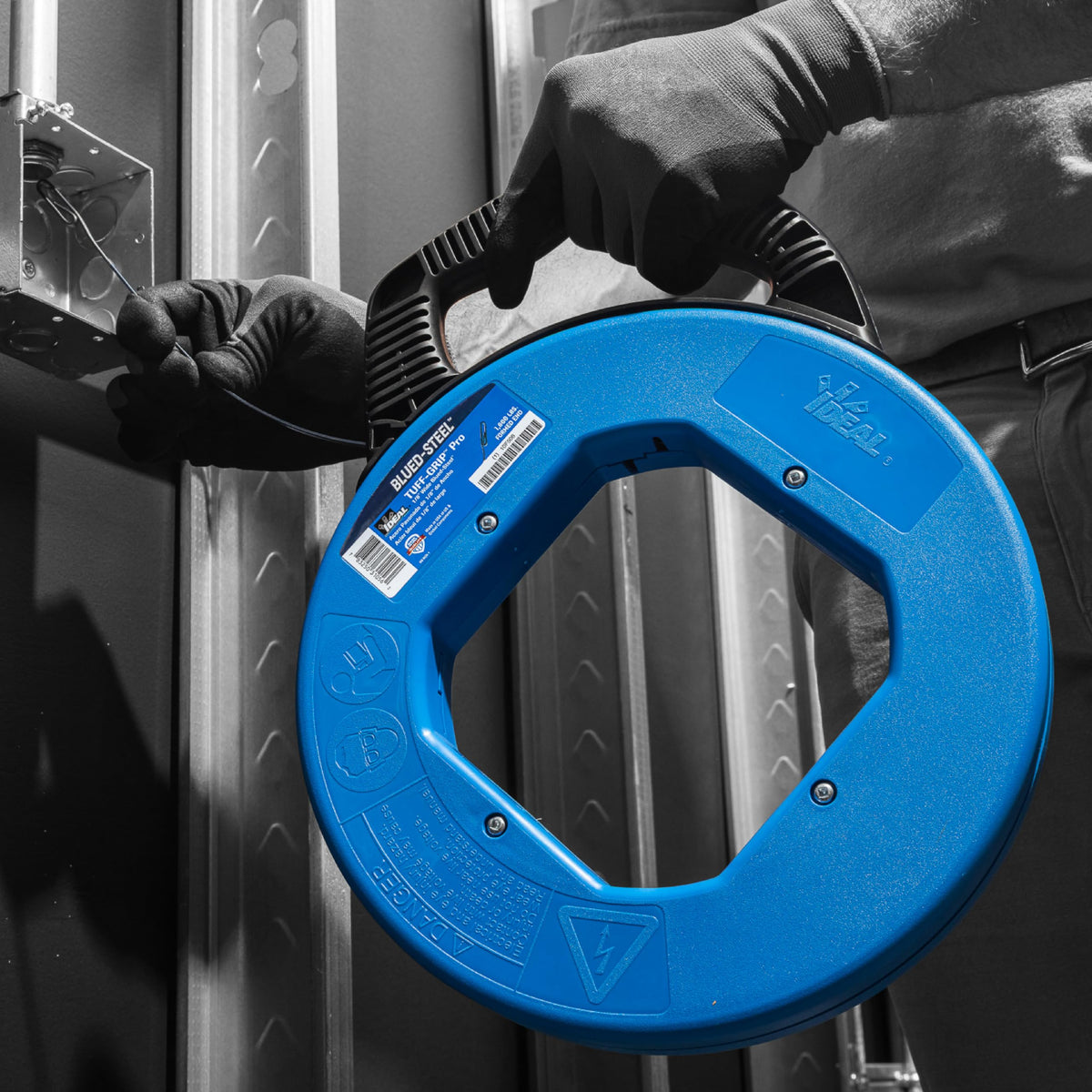 IDEAL Electrical 31-004 Blue Steel Fish Tape Replacement – 50 ft. Blued Steel Fish Tape w/ Non-Oily Finish, Laser Etched Increments, 1600 lb. Strength