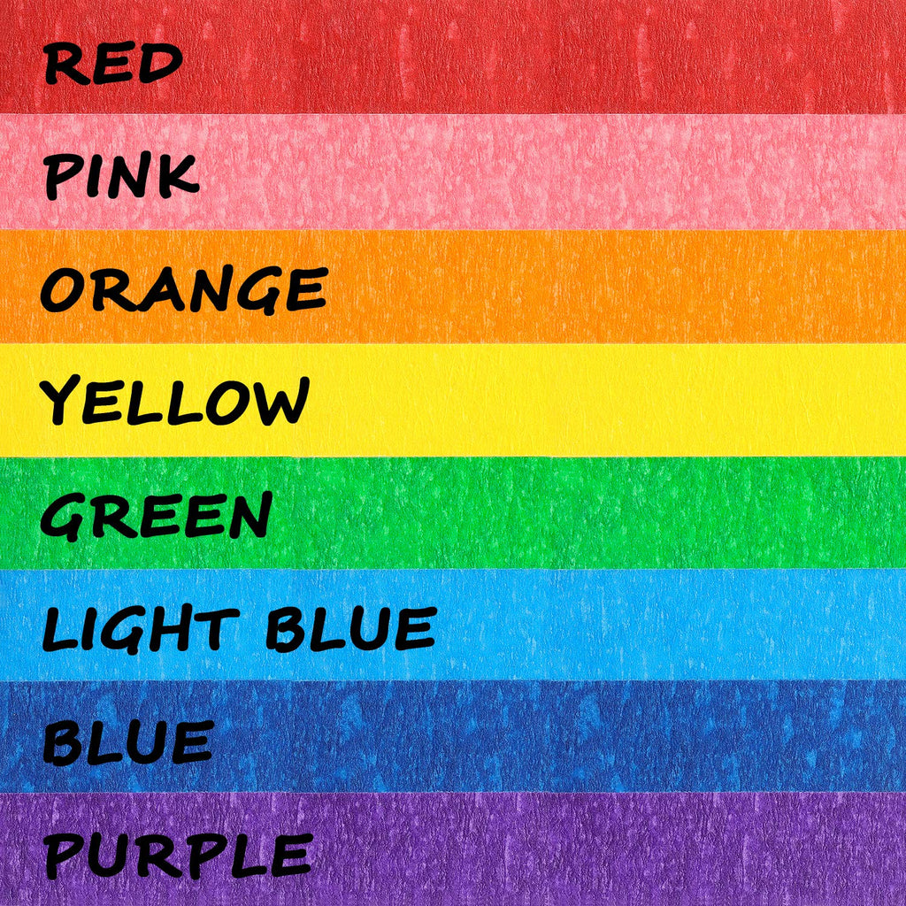 8 Rolls Colored Masking Tape Rainbow Painters Tape, 0.6 Inch x 16 Yard Bright
