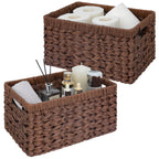 GRANNY SAYS Bundle of 2-Pack Wicker Baskets & 2-Pack Wicker Shelf Baskets