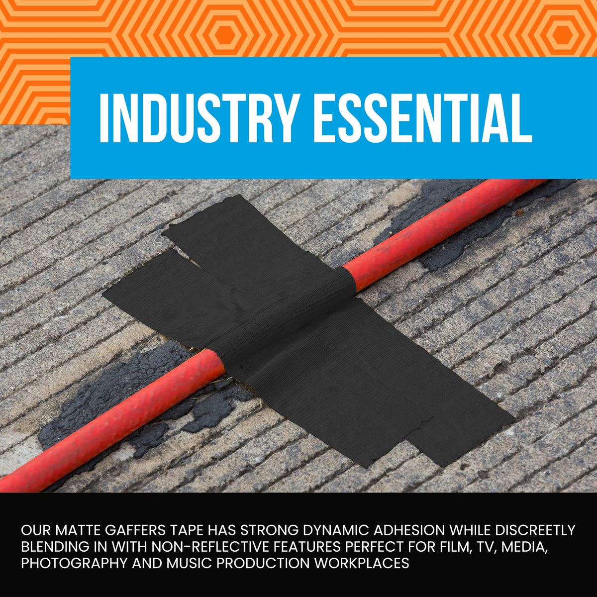 Reli. Gaffers Tape, Black | 2 Rolls | 2" x30 Yards Per Roll (60 Yards Total) | Heavy Duty Gaff Tape, Gaffer Two Inch Wide | Black Cloth for Cables, Electrical Cords, TV Production/Filming